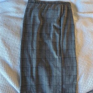 VIBE Plaid Pencil Skirt | Black & White | Size Medium | NWT